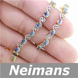 Vintage 2.50 ct Ceylon Sapphire & Diamond Ring 14k Gold