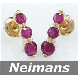 Antique 1.75 ct Certified Ruby & Diamond Ring 14kt Gold