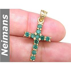 1.25 ct Blue Diamond Pendant 14k Gold CERTIFIED