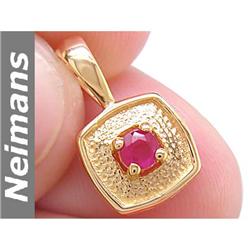 .25 ct Gem Ruby Pendant 14k Gold USGL Certified