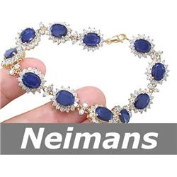 6.00ct Certified Ruby & VS Diamond Bracelet 14K