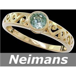 Antique 3.00 ct Certified Citrine & VS Diamond Ring 14k