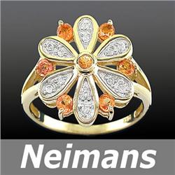 Gem Quality 1.25 ct Certified Aquamarine Ring 14kt Gold