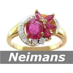 USGL Certified 5.00 ct Emerald & Diamond Ring 14kt Gold