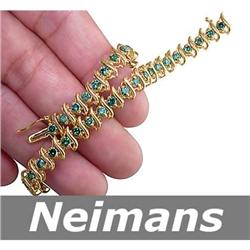 USGL Certified 4.75 ct Blue Diamond Bracelet 14kt Gold