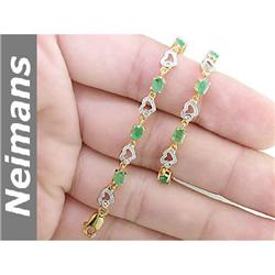 .25 ct Blue & White Diamond Cross Pendant 14kt