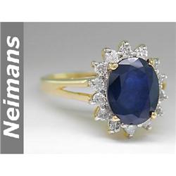 Vintage 6.75 ct Tanzanite & Diamond Earrings 14kt Gold