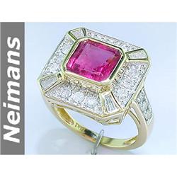 Certified 7.50 ct White Morganite & Diamond Ring 14kt