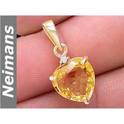 Gem Certified 1.00 ct Sapphire & Diamond Ring 14kt Gold