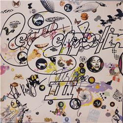 Led Zeppelin Signed Led Zeppelin III Album Cover