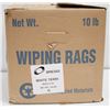 Image 1 : 10LB BOX OF WHITE TERRY RAGS