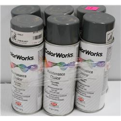 6 CANS OF COLORWORKS MAINTENTANCE CHOICE ENAMEL