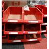 Image 1 : NEW 6PC 12" KLETON HIGH STACK STORAGE BINS; RED