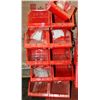 Image 1 : NEW 9PC 8" KLETON HIGH STACK STORAGE BINS; RED