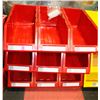 Image 1 : NEW 9PC 12" KLETON HIGH STACK STORAGE BINS; RED