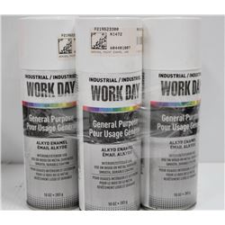 6 CANS OF WORKDAY GENERAL PURPOSE ALKYDE