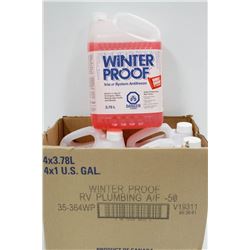 4 JUGS OF 3.78 LTR WINTERPROOF WATER SYSTEM