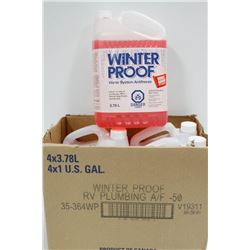 4 JUGS OF 3.78 LTR WINTERPROOF WATER SYSTEM