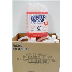 4 JUGS OF 3.78 LTR WINTERPROOF WATER SYSTEM