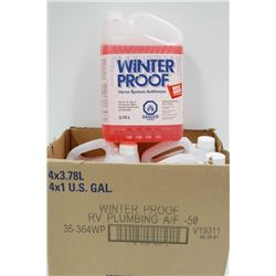 4 JUGS OF 3.78 LTR WINTERPROOF WATER SYSTEM