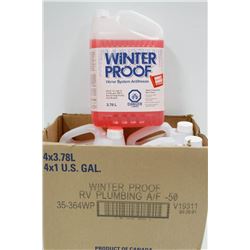 4 JUGS OF 3.78 LTR WINTERPROOF WATER SYSTEM