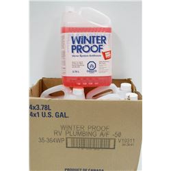 4 JUGS OF 3.78 LTR WINTERPROOF WATER SYSTEM