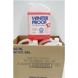 4 JUGS OF 3.78 LTR WINTERPROOF WATER SYSTEM