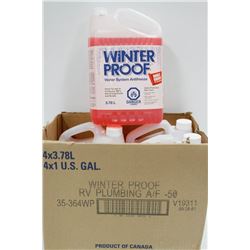 4 JUGS OF 3.78 LTR WINTERPROOF WATER SYSTEM