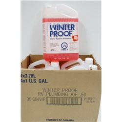 4 JUGS OF 3.78 LTR WINTERPROOF WATER SYSTEM