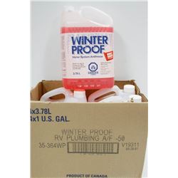 4 JUGS OF 3.78 LTR WINTERPROOF WATER SYSTEM