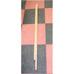 LOT OF 3 ASSORTED WOODEN CLEANING TOOL HANDLES