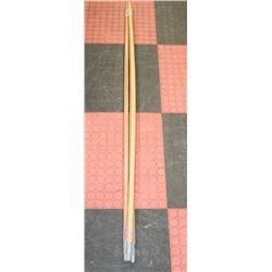 LOT OF 3 ASSORTED WOODEN CLEANING TOOL HANDLES