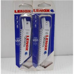LOT OF 2 LENOX  5PC 4" 6TPI PLASTER REPLACEMENT