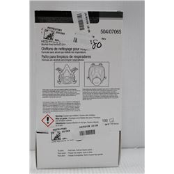 BOX OF 3M 100PC RESPIRATOR CLEANING WIPES