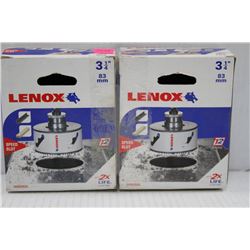 2PK OF LENOX 3 1/4" 83MM HOLE SAW W/ SPEED SLOT