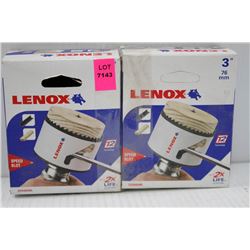 2PK LENOX 3" 76MM HOLE SAW W/ SPEED SLOT