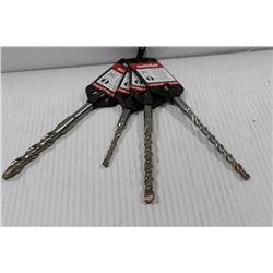 LOT OF 4 METABO ASSORTED CONCRETE BITS; 5/16, 3/8