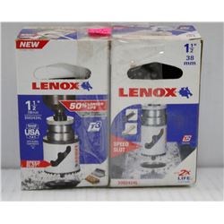 2PK OF LENOX 1-1/2" 38MM HOLE SAW W/ SPEED SLOT