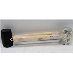 2PK OF NEW AURORA 16OZ RUBBER MALLETS