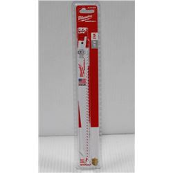 NEW MILWAUKEE 5PK 9" 5TPI REPLACEMENT SAWZALL