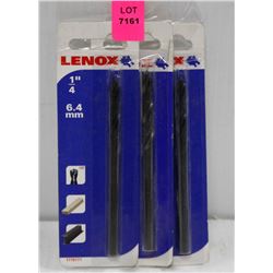 3PK OF LENOX 1/4" PILOT DRILL BIT FOR HOLE SAW