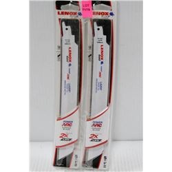 2PK OF 5PC LENOX GOLD  9", 14TPI BI-METAL CURVED