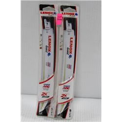 2PK OF 5PC LENOX GOLD  9", 10TPI DEMO METAL CURVED