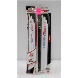 2PK OF 5PC LENOX GOLD  9", 18 TPI BI- METAL CURVED