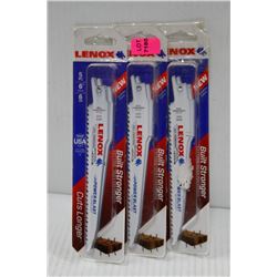 3PK OF LENOX 5PC  6",  6 TPI NAIL EMBEDDED WOOD