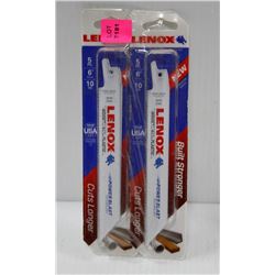 2PK OF LENOX 5PC  6", 10 TPI WOOD, METAL & PLASTIC