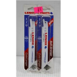 2PK OF LENOX 5PC  6", 24 TPI THIN METAL