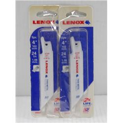 2PK OF LENOX 5PC  4", 24 TPI BI METAL