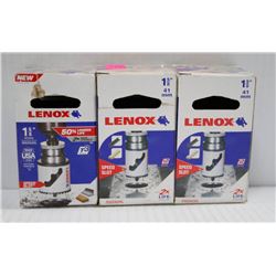 3PK OF LENOX 1 5/8" 41MM HOLE SAWS W/ SPEED SLOT