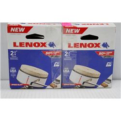 2PK OF LENOX 2 3/4" 70MM HOLE SAWS W/ SPEED SLOT